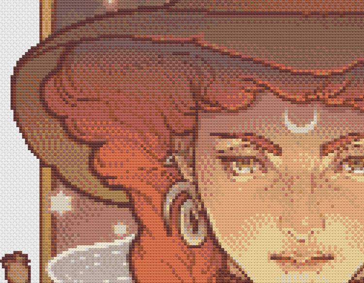 CROSS STITCH CHART - DIGITAL PRINTABLE PATTERN - HERB WITCH by MEDUSA DOLLMAKER