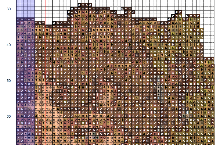 CROSS STITCH CHART - DIGITAL PRINTABLE PATTERN - Pride and Prejudice - ELIZABETH "LIZZIE" BENNET by MEDUSA DOLLMAKER
