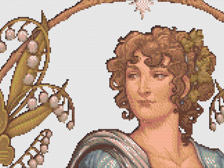CROSS STITCH CHART - DIGITAL PRINTABLE PATTERN - Pride and Prejudice - ELIZABETH "LIZZIE" BENNET by MEDUSA DOLLMAKER