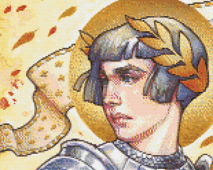 CROSS STITCH CHART - DIGITAL PRINTABLE PATTERN - Joan of Arc - Jeanne D'Arc by MEDUSA DOLLMAKER