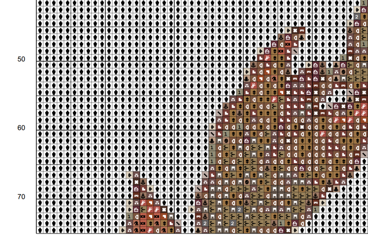 CROSS STITCH CHART - DIGITAL PRINTABLE PATTERN - LADY FOX ART by MEDUSA DOLLMAKER