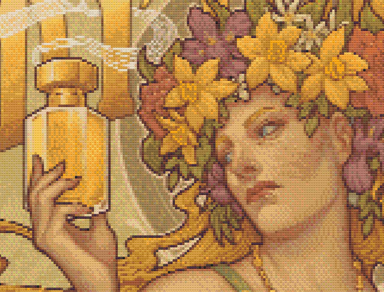 CROSS STITCH CHART - DIGITAL PRINTABLE PATTERN - VINTAGE PERFUME by MEDUSA DOLLMAKER