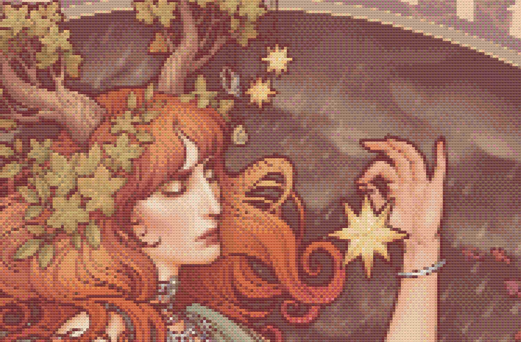 CROSS STITCH CHART - DIGITAL PRINTABLE PATTERN - BOHEMIA by MEDUSA DOLLMAKER