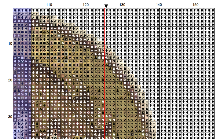 CROSS STITCH CHART - DIGITAL PRINTABLE PATTERN - GLORIA INVICTIS by MEDUSA DOLLMAKER