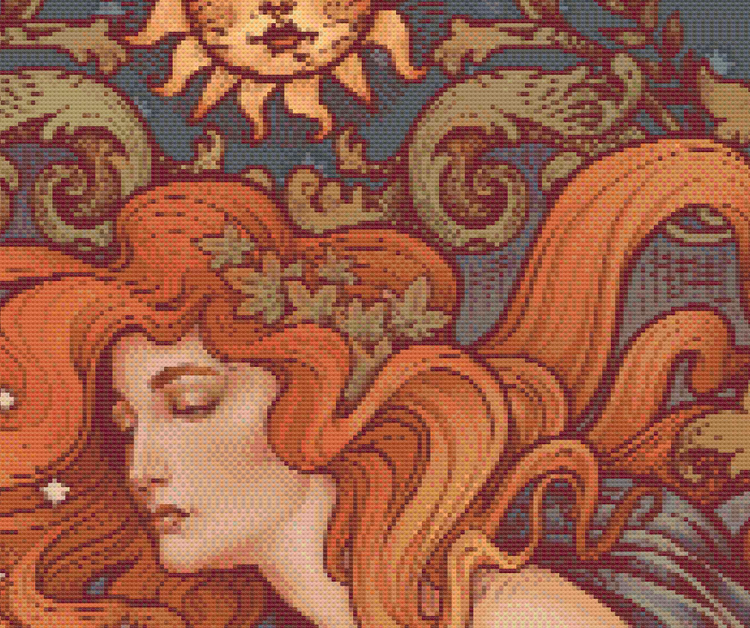 TABLA DE PUNTO DE CRUZ - PATRÓN IMPRIMIBLE DIGITAL - COSMIC LOVER por MEDUSA DOLLMAKER