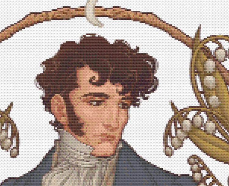 CROSS STITCH CHART - DIGITAL PRINTABLE PATTERN - PRIDE and PREJUDICE - Mr.DARCY by MEDUSA DOLLMAKER