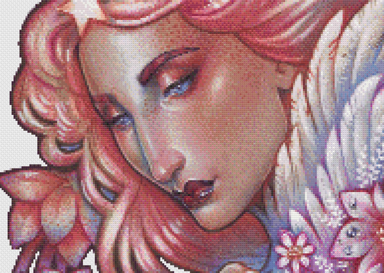 CROSS STITCH CHART - DIGITAL PRINTABLE PATTERN - MORNINGSTAR DAWN AURORA - by MEDUSA DOLLMAKER