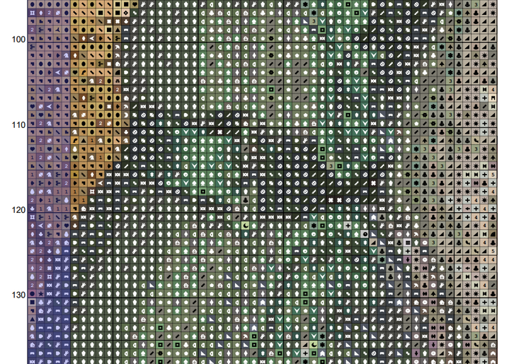 CROSS STITCH CHART - DIGITAL PRINTABLE PATTERN - FUTURISTIC IBERIAN LADY - by MEDUSA DOLLMAKER