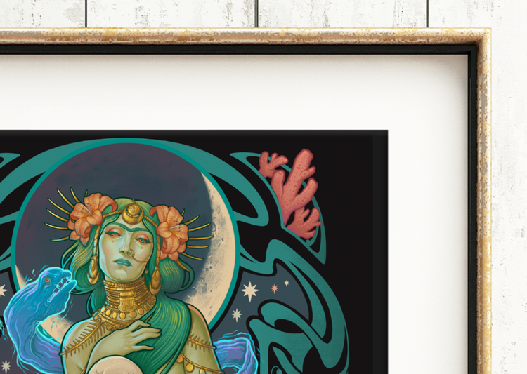 SEA WITCH MERMAID PRINT DinA4 - 8x11'' - Art by Medusa Dollmaker