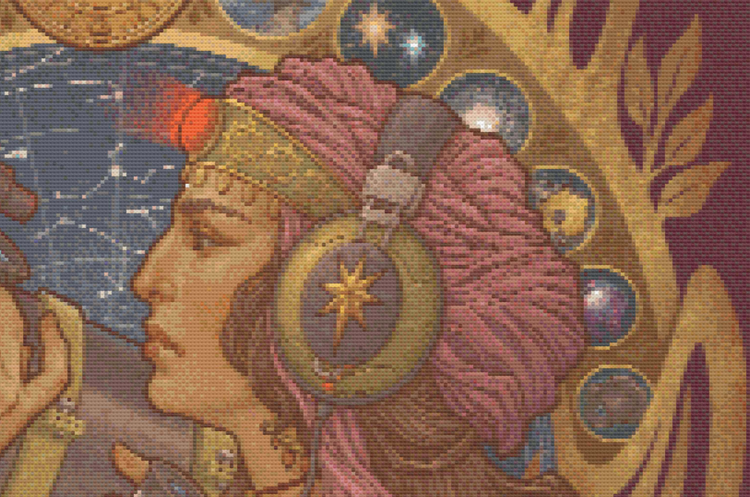 CROSS STITCH CHART - DIGITAL PRINTABLE PATTERN - ASTRONOMY - by MEDUSA DOLLMAKER