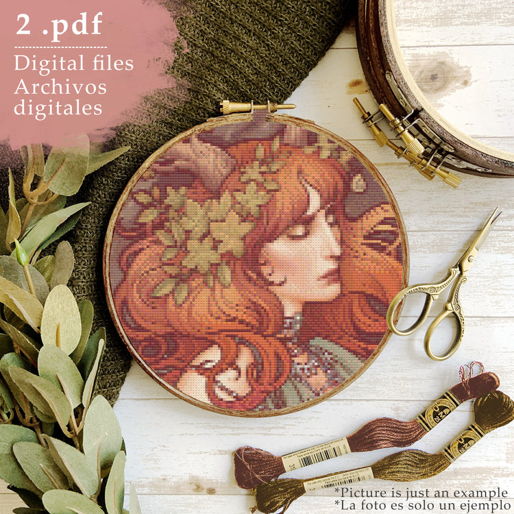 CROSS STITCH CHART - DIGITAL PRINTABLE PATTERN - BOHEMIA by MEDUSA DOLLMAKER