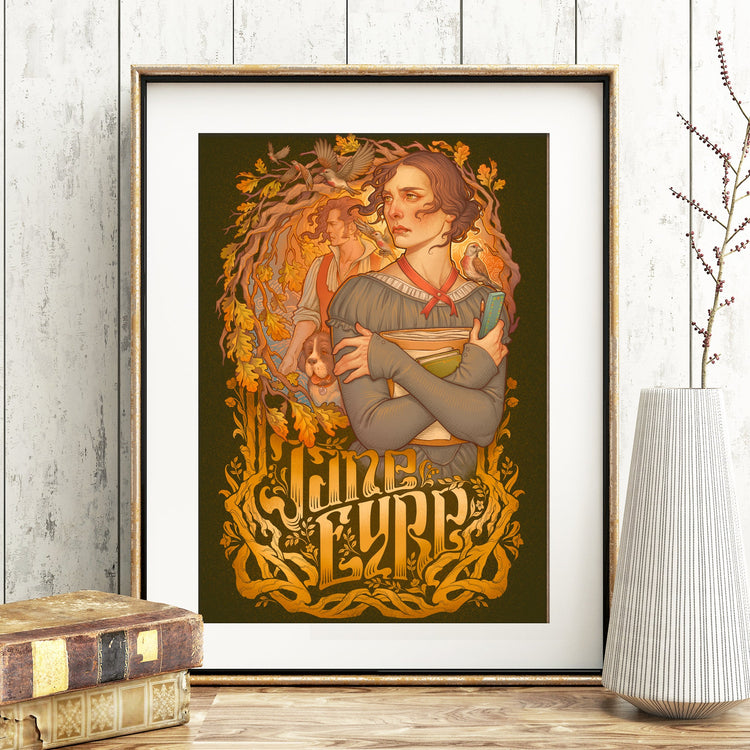 JANE EYRE portada ART PRINT DinA4 - 8x11'' - Arte de Medusa Dollmaker Art Nouveau