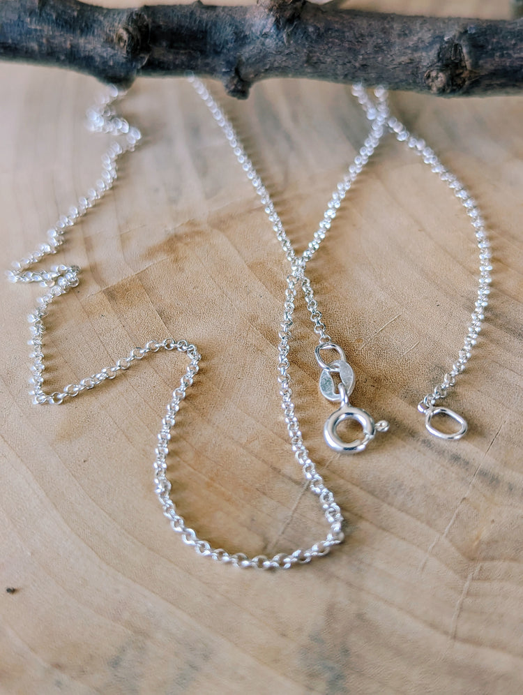 45 cm ROLO CHAIN - 925 STERLING SILVER