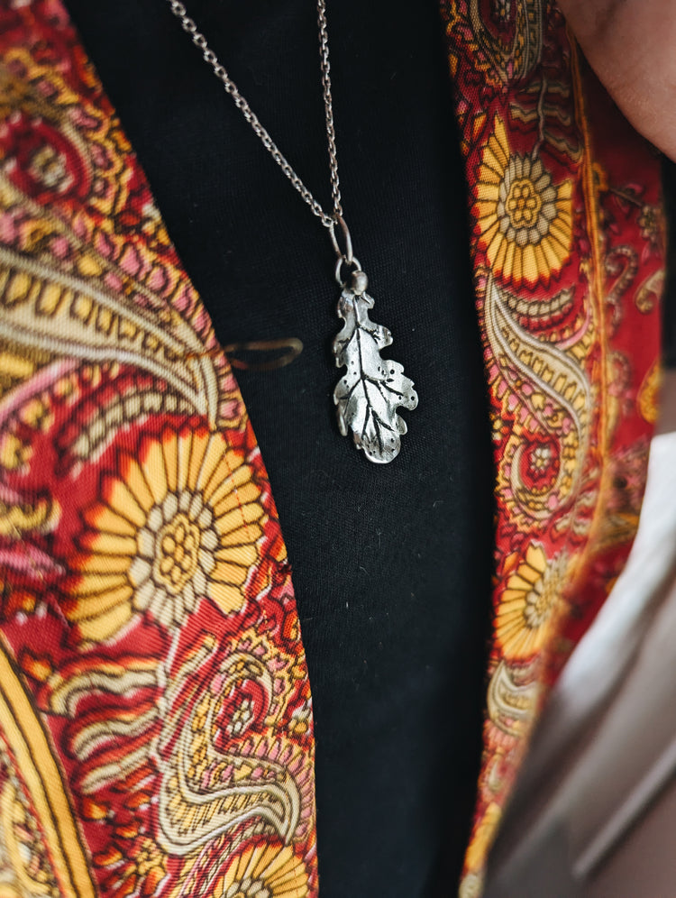OAK LEAF PENDANT 925 STERLING SILVER TALISMAN