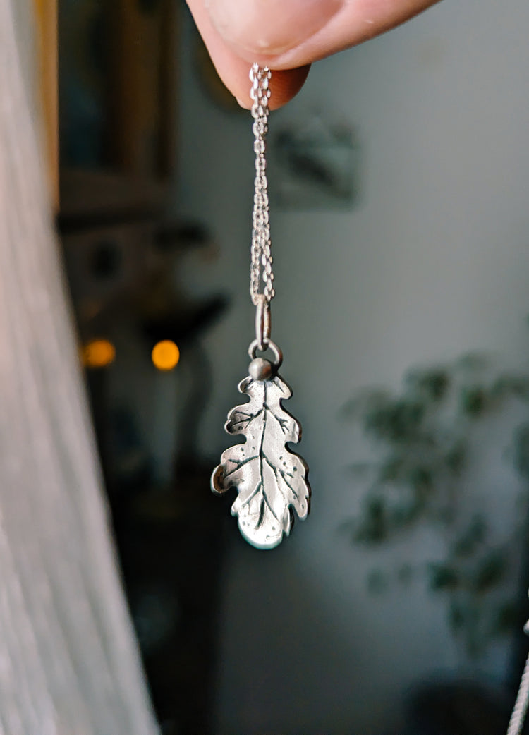 OAK LEAF PENDANT 925 STERLING SILVER TALISMAN