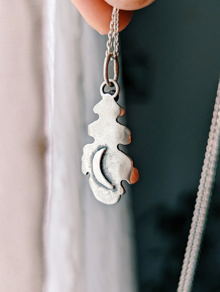 OAK LEAF PENDANT 925 STERLING SILVER TALISMAN