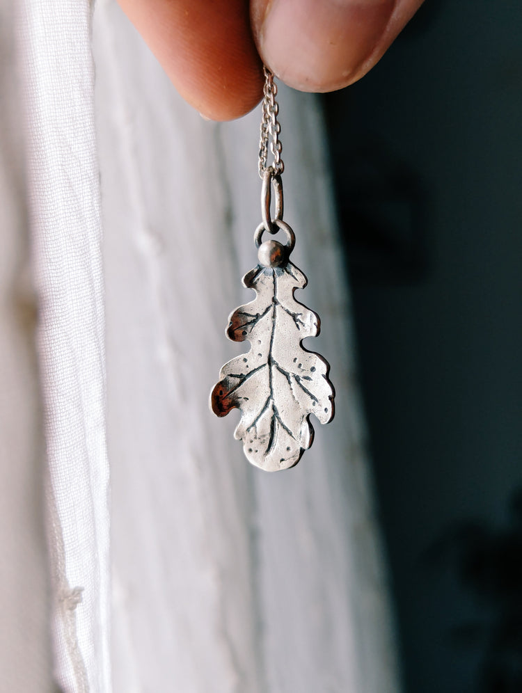 OAK LEAF PENDANT 925 STERLING SILVER TALISMAN