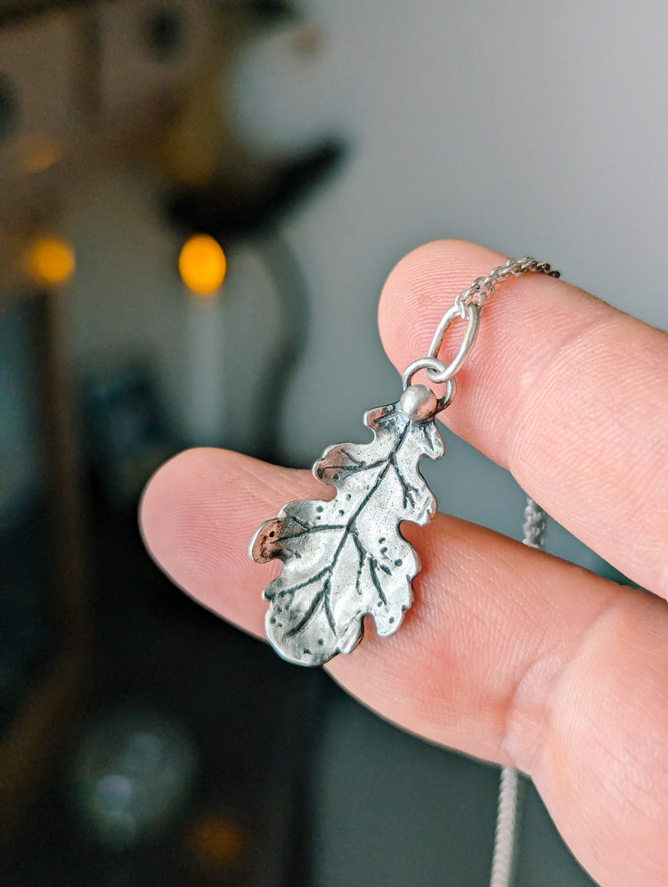 OAK LEAF PENDANT 925 STERLING SILVER TALISMAN