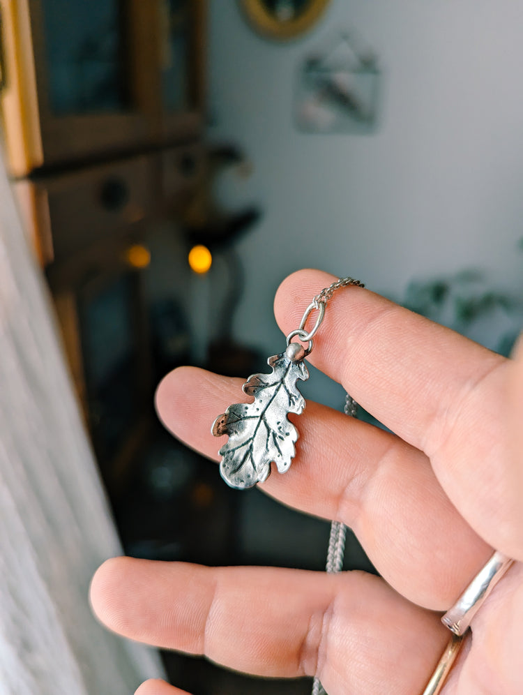 OAK LEAF PENDANT 925 STERLING SILVER TALISMAN
