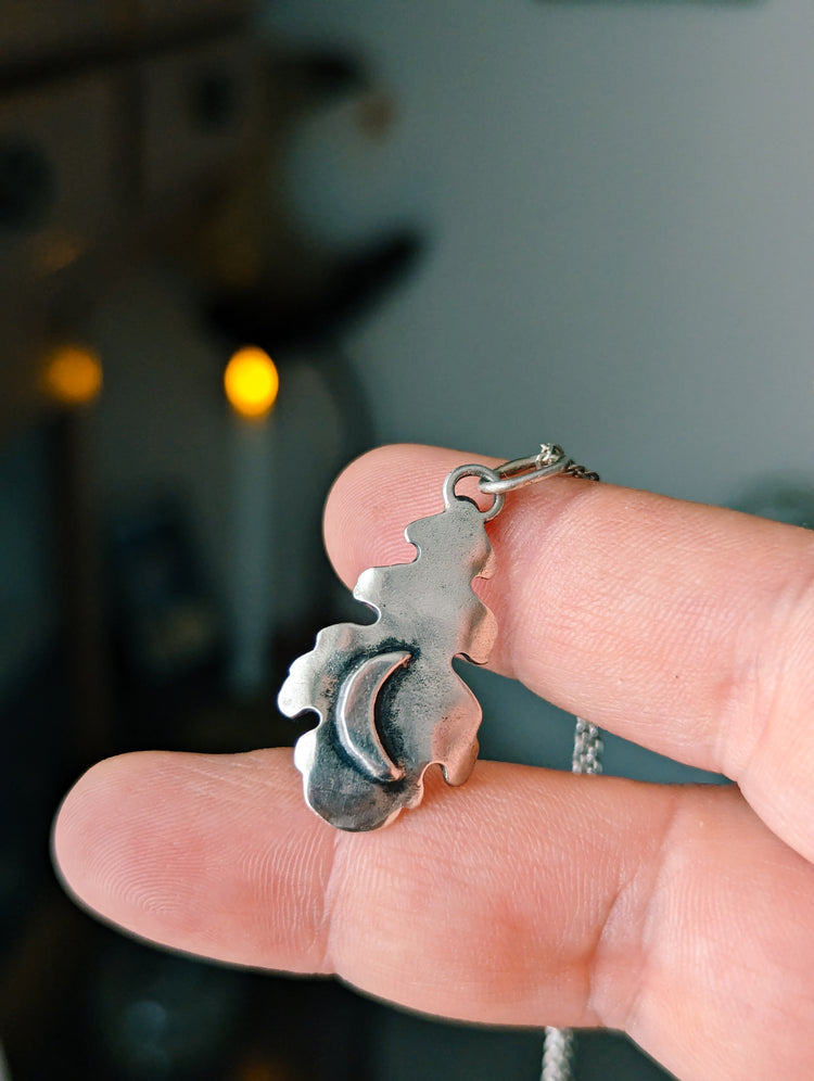 OAK LEAF PENDANT 925 STERLING SILVER TALISMAN