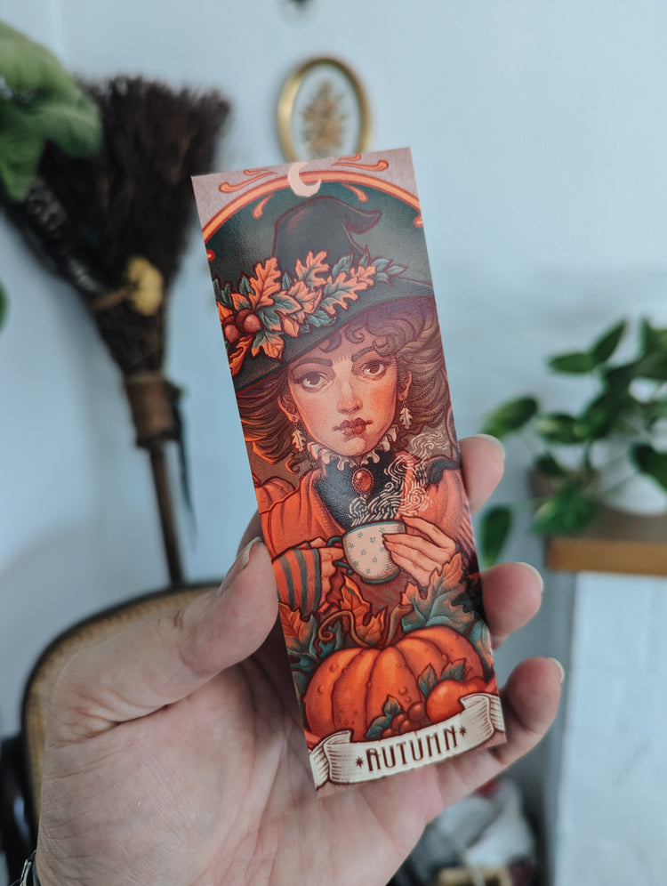 BOOKMARK - AUTUMN WITCH - Printed ART BY MEDUSA DOLLMAKER