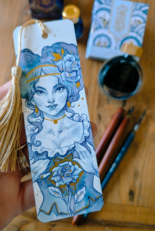 HANDPAINTED BOOKMARK - Original Art by Medusa Dollmaker