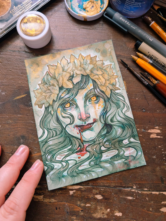 MINI Original Art by Medusa Dollmaker