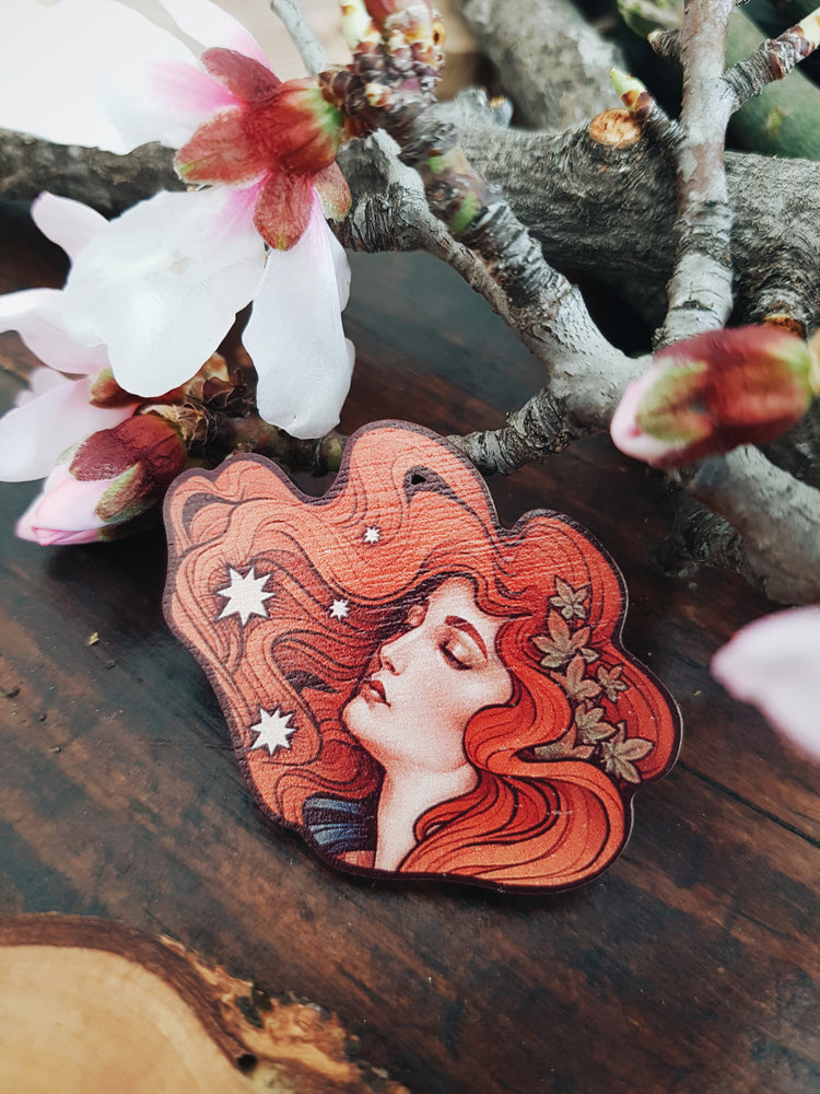 Cosmic Lover Art Wooden Pin Badges