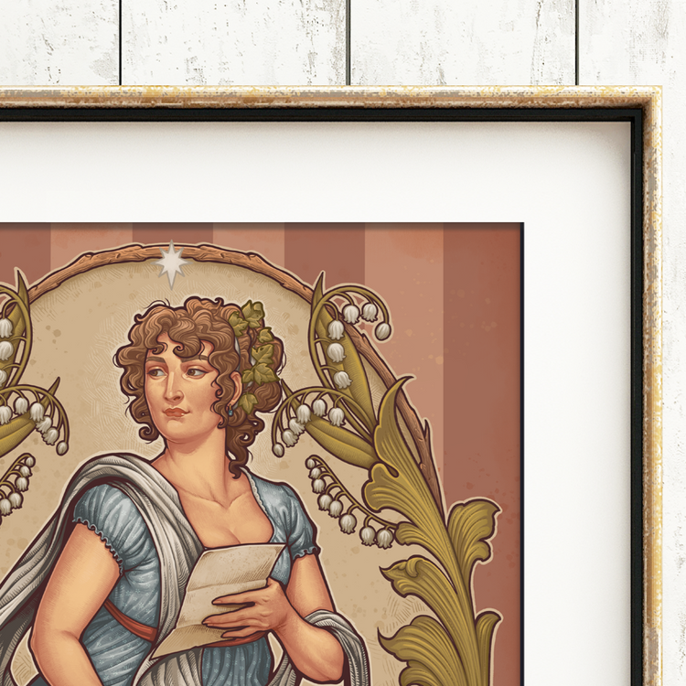 LIZZIE BENNET  PRIDE AND PREJUDICE ART NOUVEAU  PRINT MEDUSA DOLLMAKER