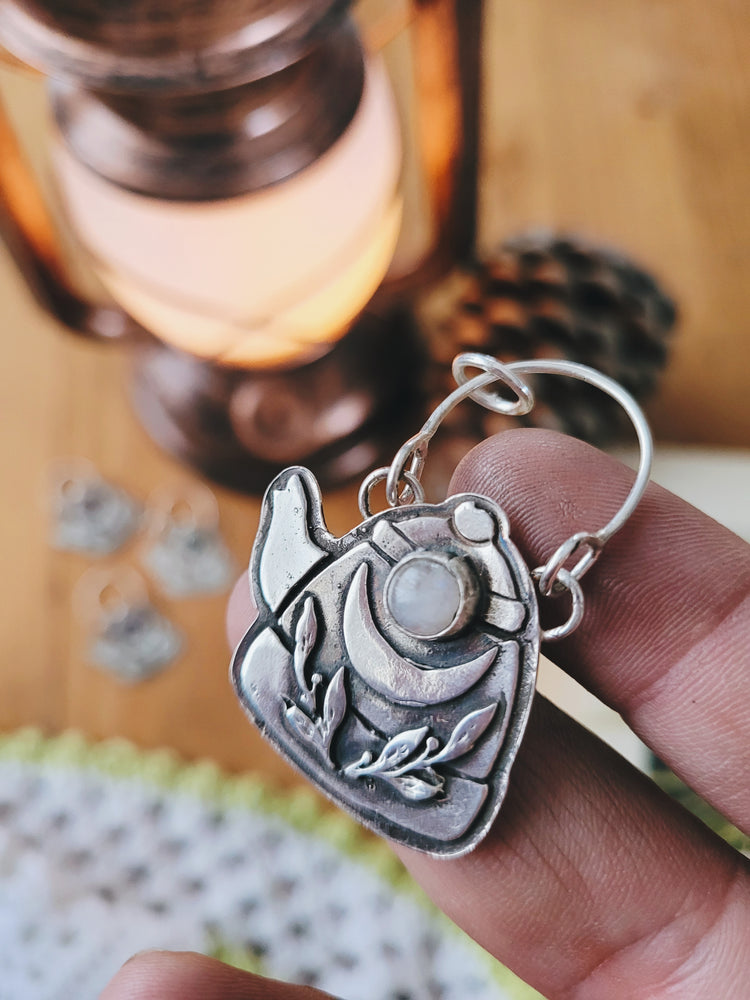 925 Sterling Silver Pendant Necklace TEAPOT GEMSTONE TALISMAN STERLING SILVER
