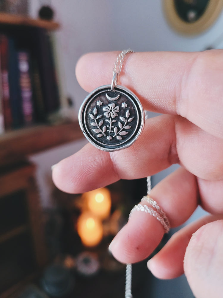 MINI FOLK STERLING SILVER WITCH TALISMAN MINI FOLKTALES AMULET PENDANT