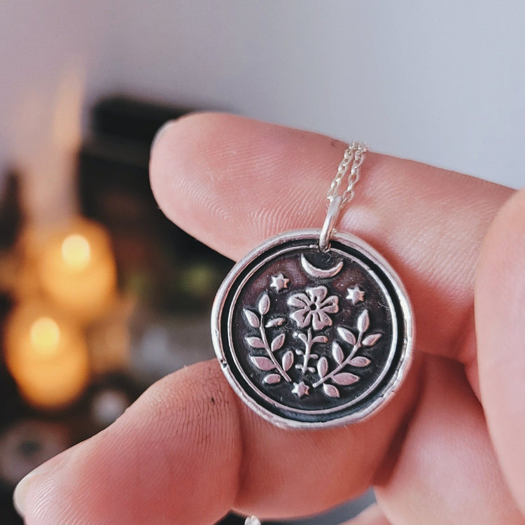 MINI FOLK STERLING SILVER WITCH TALISMAN MINI FOLKTALES AMULET PENDANT