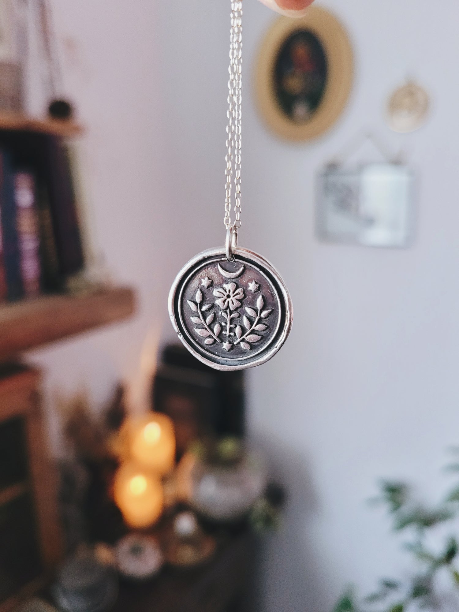 MINI FOLK STERLING SILVER WITCH TALISMAN MINI FOLKTALES AMULET PENDANT