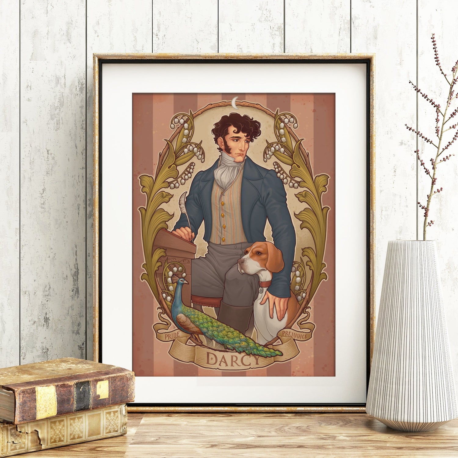 MR DARCY FITZWILLIAM PRIDE AND PREJUDICE JANE AUSTEN MEDUSA DOLLMAKER ART NOUVEAU BOOK READERS GIFTS Marc Darcy bohemian art  nouveau art print, pride and perjudice, jane austen, colour vintage, retro, ilustration picture, novels book, Lizzy, Bennet, Lizzy Bennet, Bennet sisters