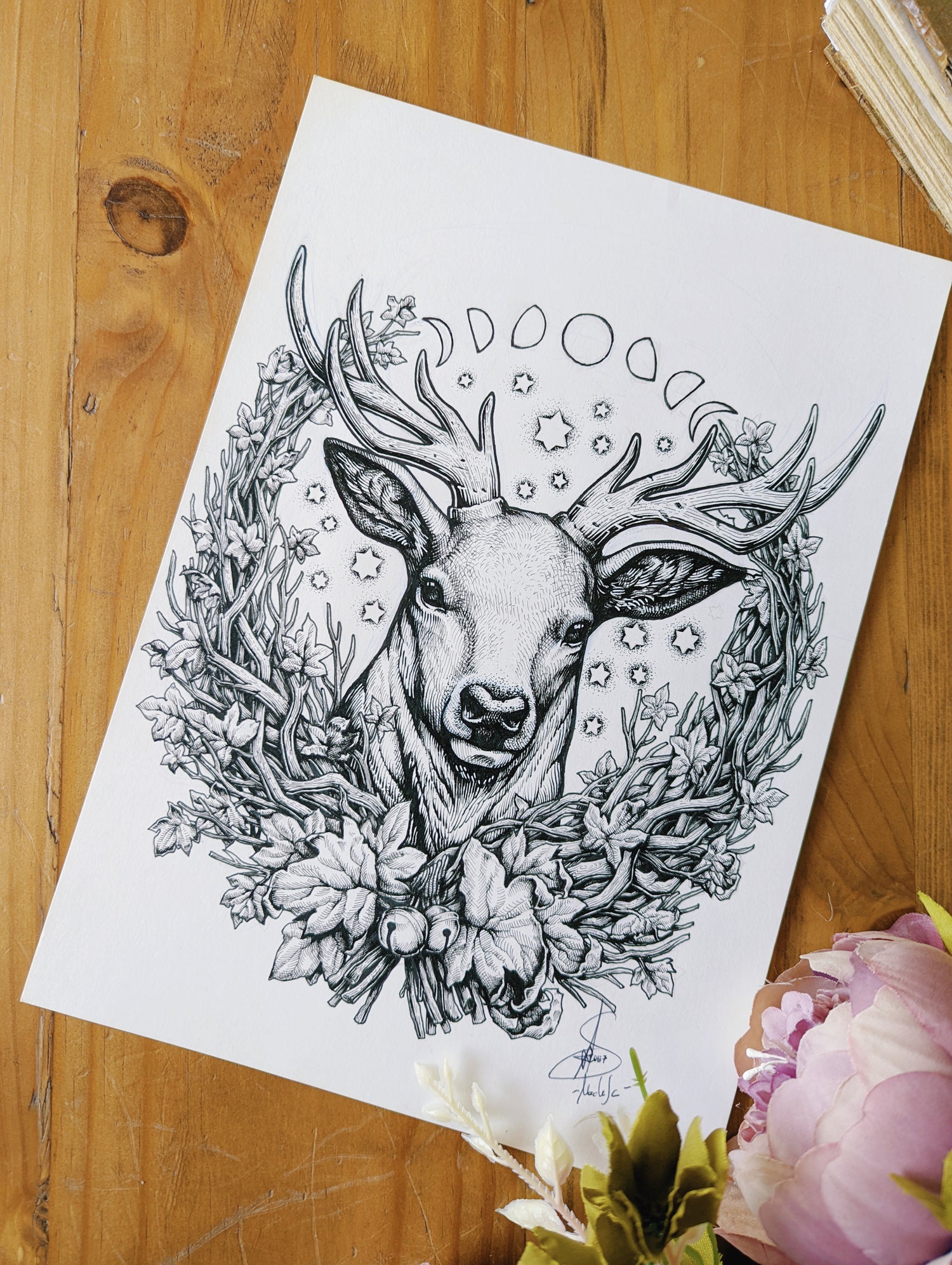 original art cernunnos medusa dollmaker