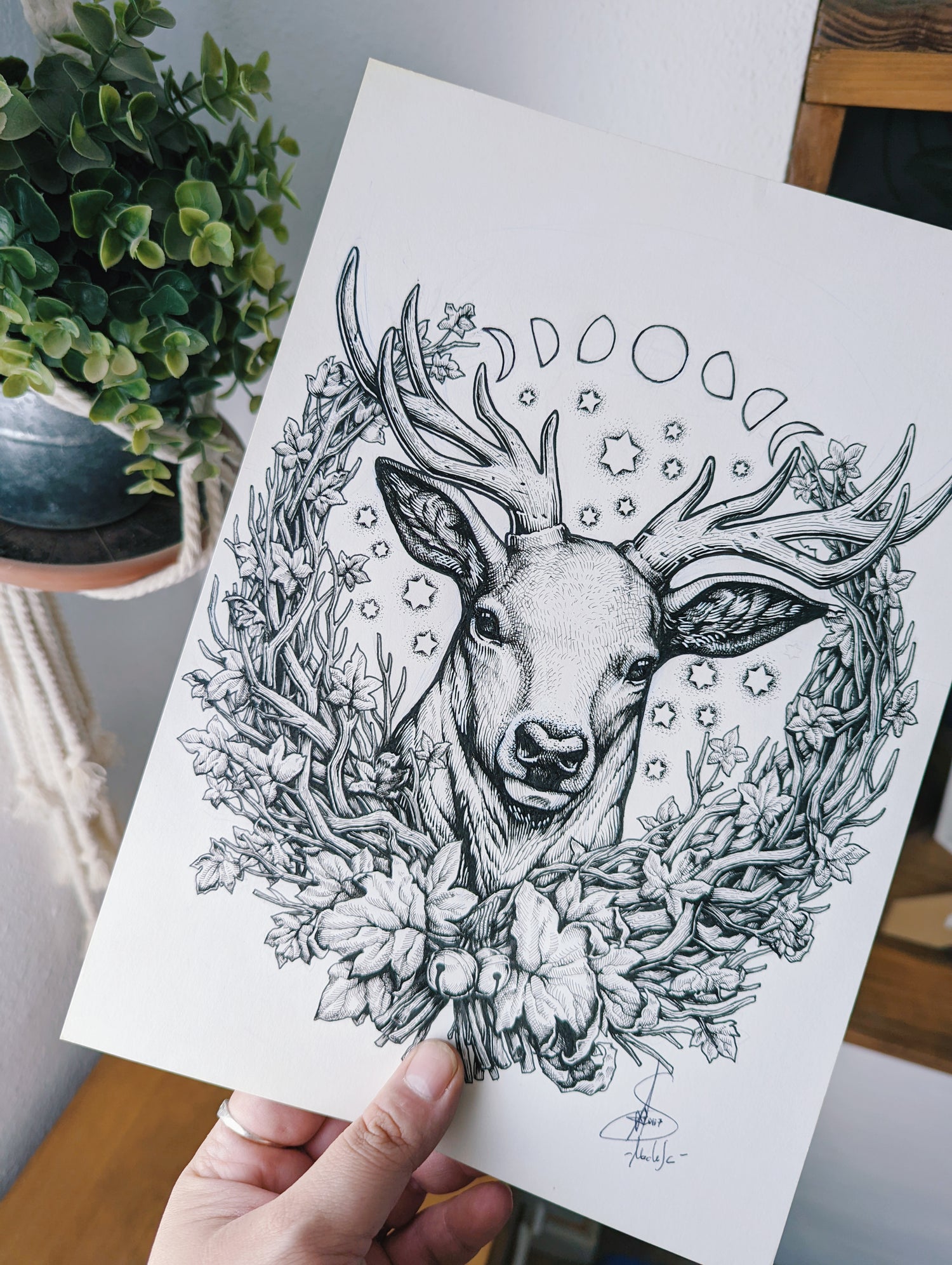 original art cernunnos medusa dollmaker