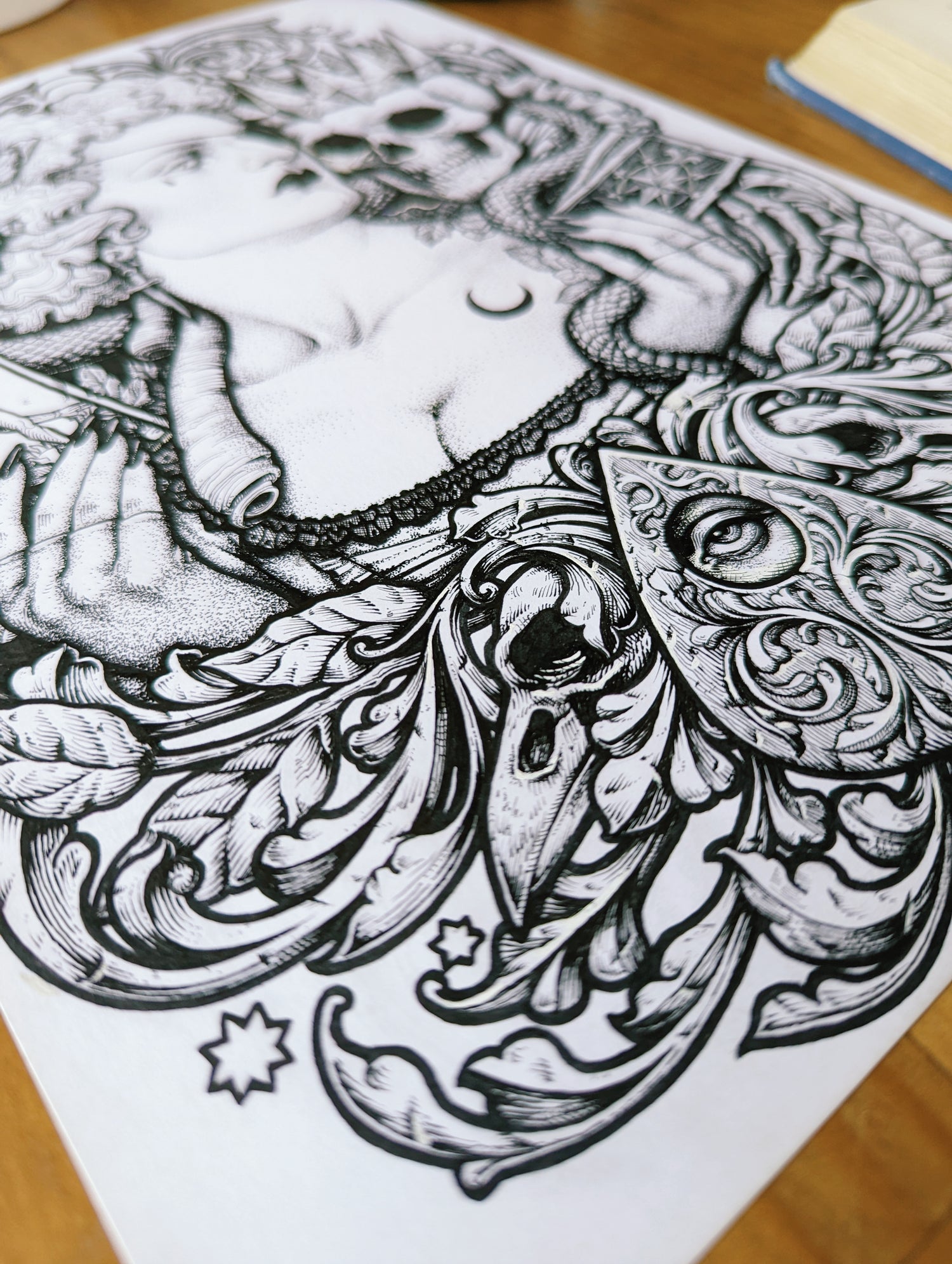 ORIGINAL ART MADAME PLANCHETTE MEDUSA DOLLMAKER