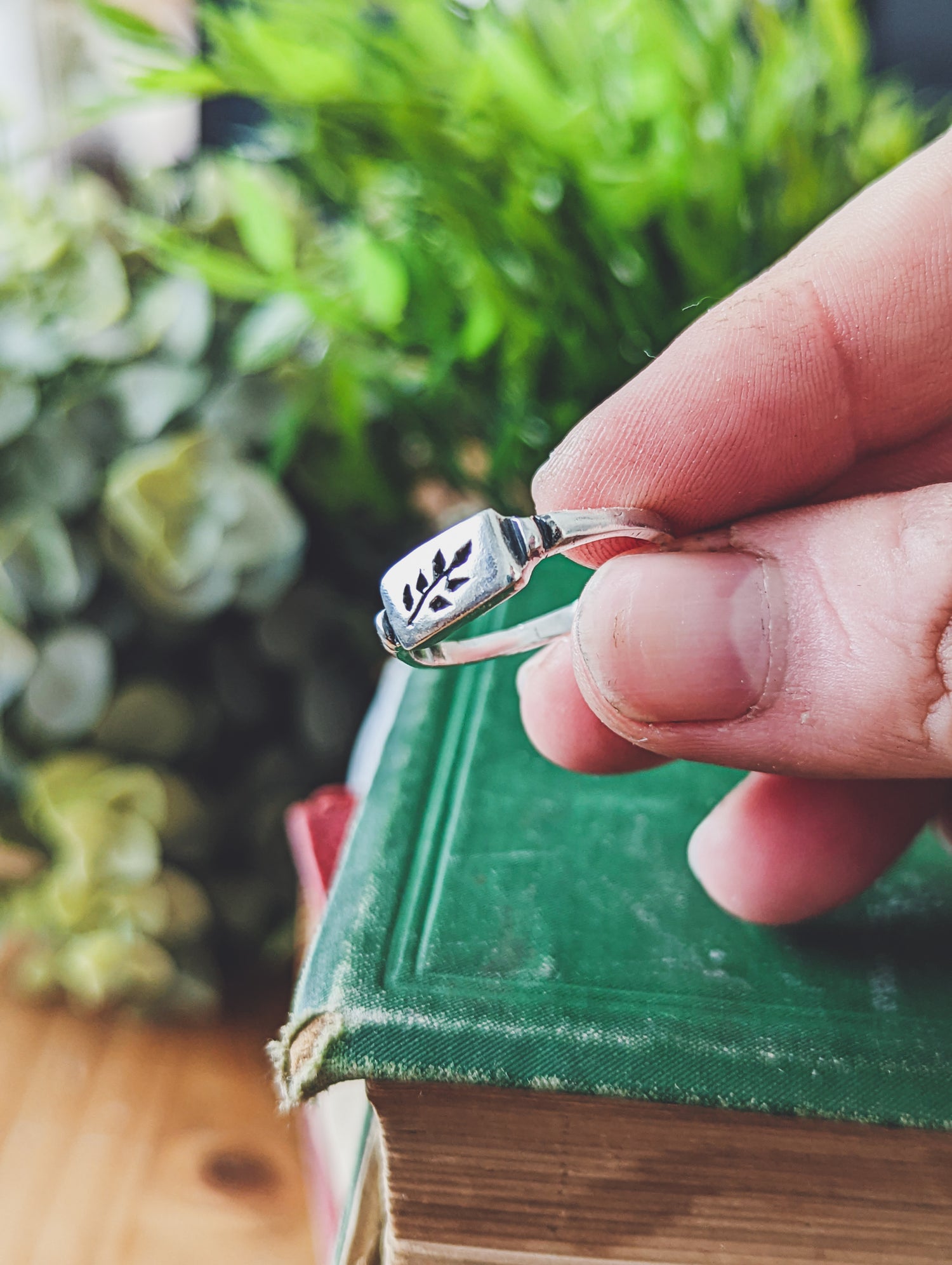 sterling silver 925 ring herbal fine handmade rustic unique cute barn ring elegant folk