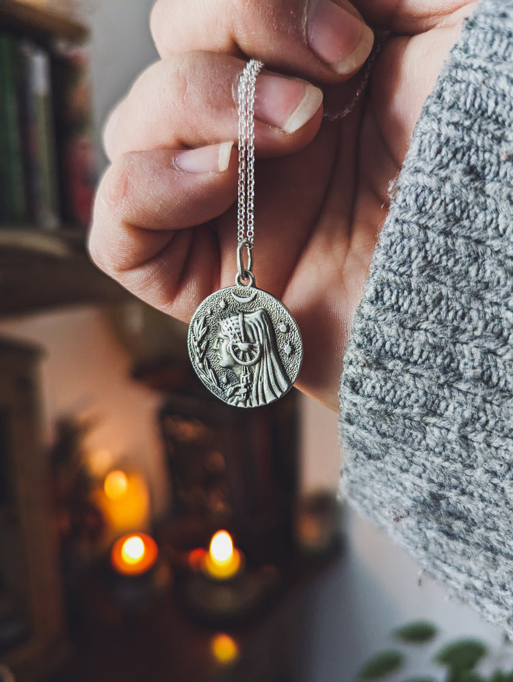 iberian hecate sterling silver jewelry dama íbera moon and stars jewel woman face iberian sterling silver