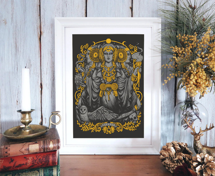 DIGITAL PRINTABLE - HECATE WATERCOLOR FOLK ELEMENTS + BONUS FILES - ORIGINAL BY MEDUSA DOLLMAKER