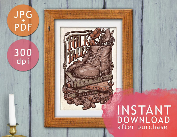 DIGITAL download folk tales original medusa dollmaker instant download