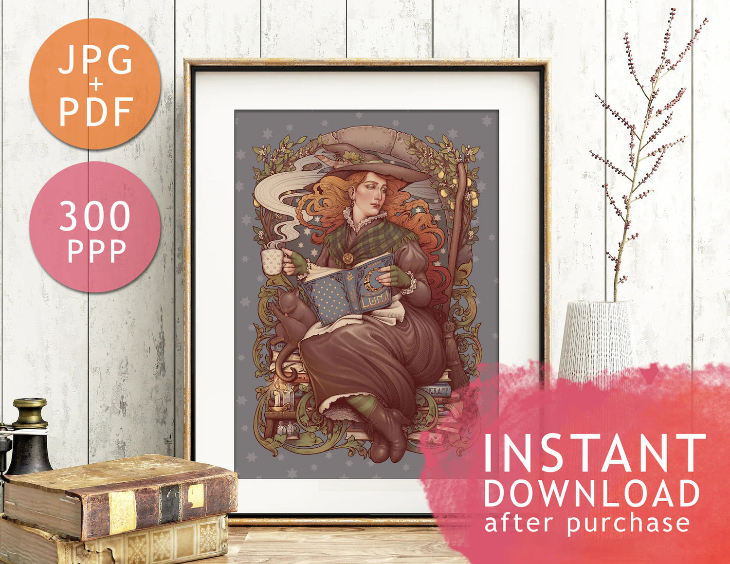 DIGITAL download folk witch original medusa dollmaker instant download