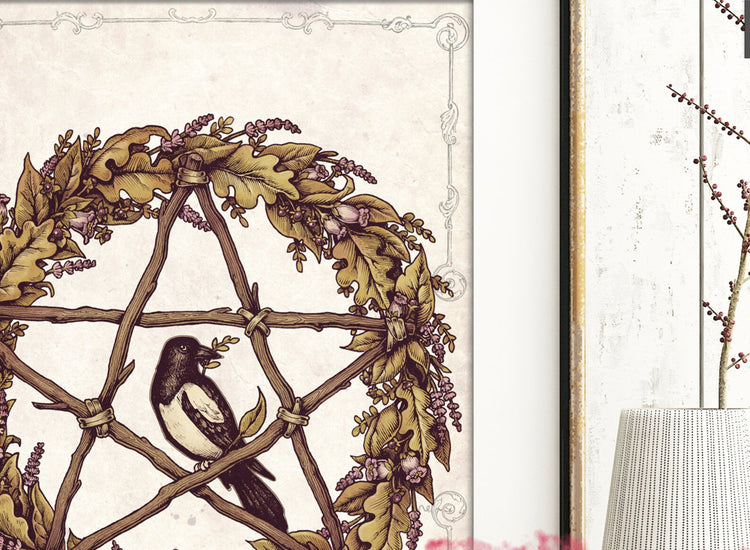 DIGITAL download Botanical pentacle original medusa dollmaker instant download
