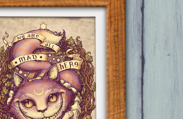 DIGITAL PRINTABLE - CHESHIRE WATERCOLOR FOLK ELEMENTS + BONUS FILES - ORIGINAL BY MEDUSA DOLLMAKER