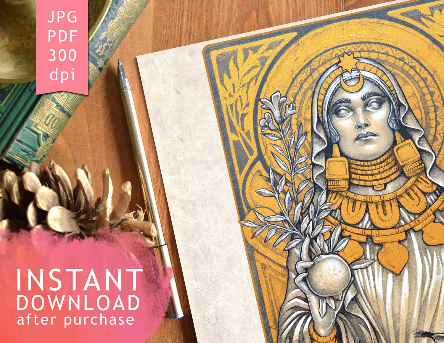 DIGITAL downloaddama de baza original medusa dollmaker instant download