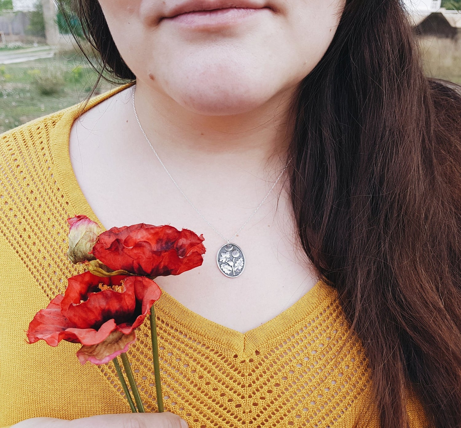 Silver Pendant Necklace Silver Pendant Necklace datura stramonium witch herb witchcraft pendant sterling silver 925 botanical stuff