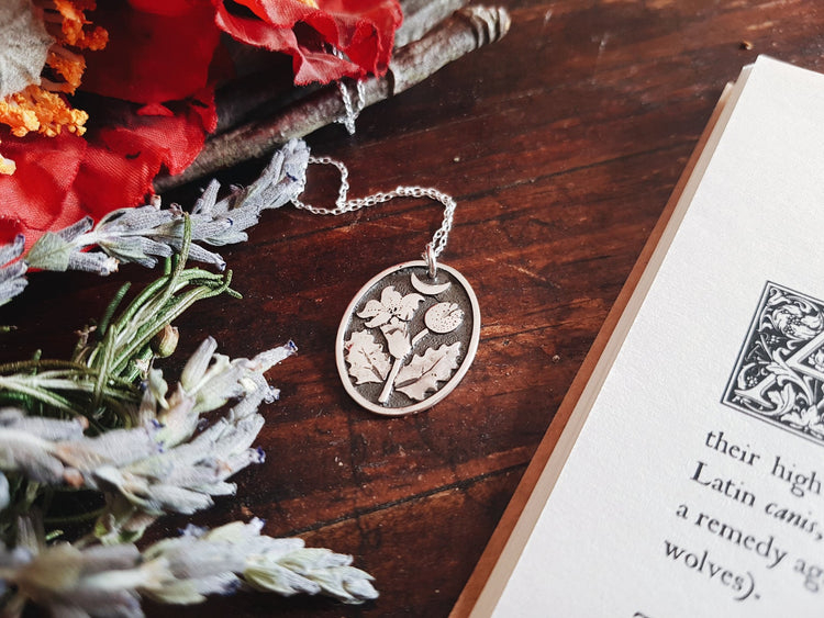 Silver Pendant NecklaceSilver Pendant Necklace datura stramonium witch herb witchcraft pendant sterling silver 925 botanical stuff