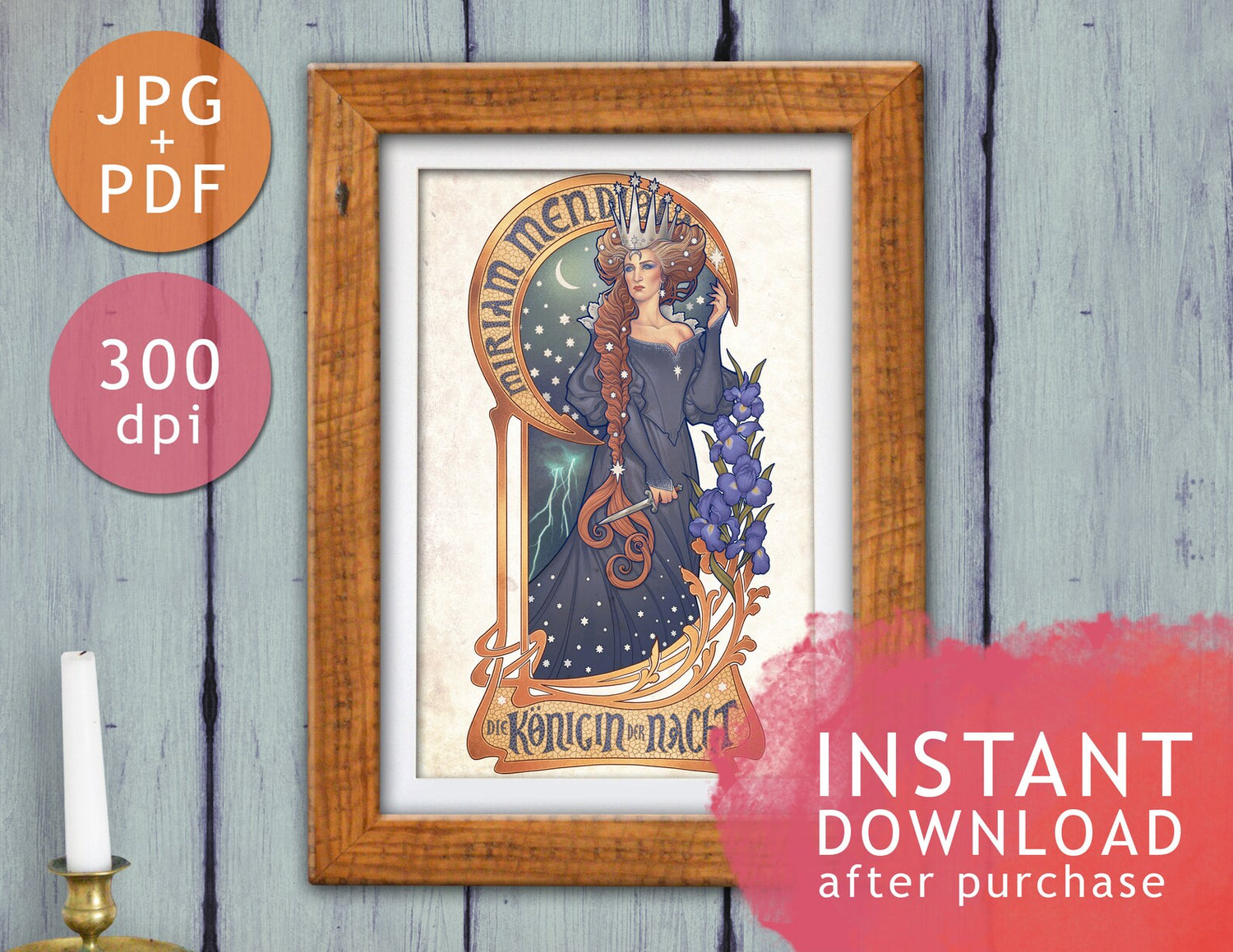 DIGITAL PRINTABLE - MIRIAM MENDIOLA WATERCOLOR FOLK ELEMENTS + BONUS FILES - ORIGINAL BY MEDUSA DOLLMAKER
