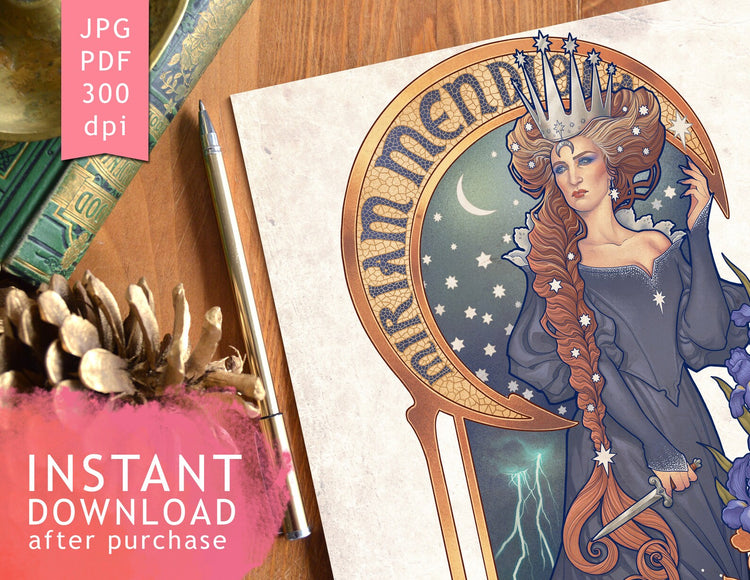 DIGITAL PRINTABLE - MIRIAM MENDIOLA WATERCOLOR FOLK ELEMENTS + BONUS FILES - ORIGINAL BY MEDUSA DOLLMAKER