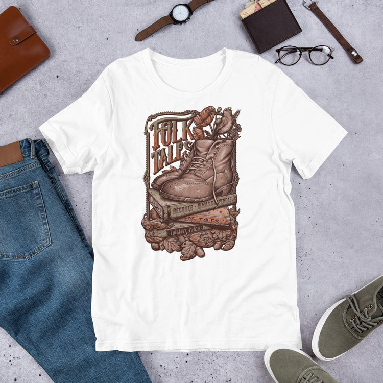 t-shirt folktales boots poppi becquer art nouveau medusa dollmaker light cotton unisex
